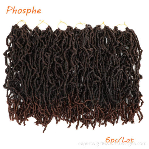 Ombre Goddess Locs Crochet Hair  Pre-Looped Crochet Braids 100% Premium Fiber Synthetic Hair Extensions